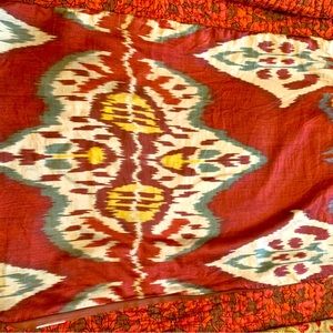 Set of two Pottery Barn washable silk Ikat standard pillow cases.  very clean